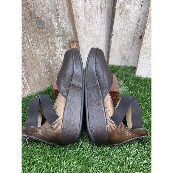 FLY London Bane Brown Copper Leather Platform Ballet Shoes EU38 US Women's 7.5-8 - Picture 7 of 9